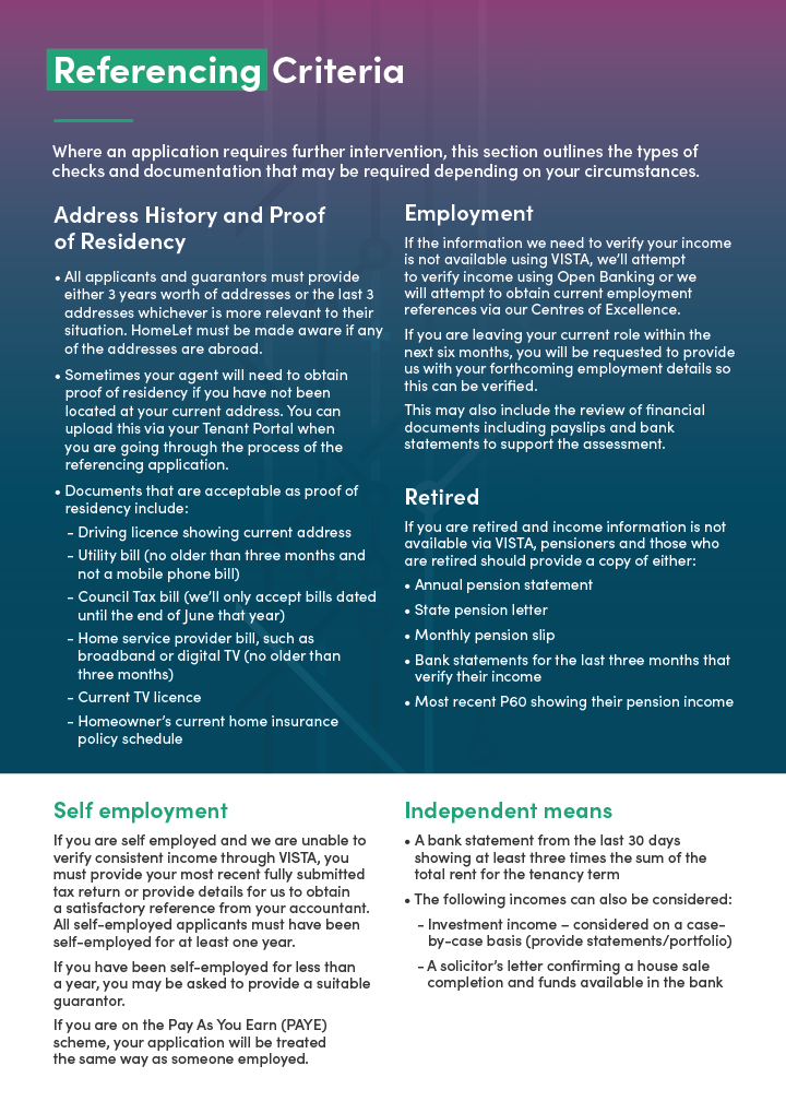 HomeLet Tenant Flyer 2